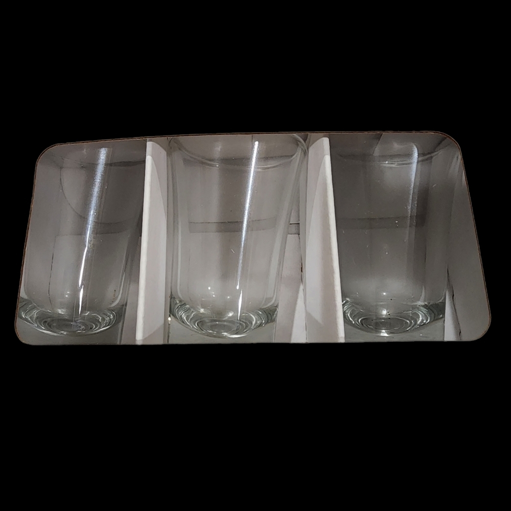 Nib Libbey Charisma 4 piece Clear Shot Glass Set Made USA - Picture 4 of 5